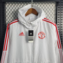 Jaqueta Corta Vento Manchester United 23/24 - Branca - FUT REAL